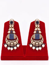 Kundan Bridal Necklace and Earrings Set in Blue Meenakari
