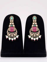 Kundan Bridal Necklace and Earrings Set in Blue Meenakari