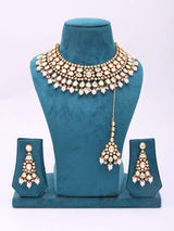 Kundan Pearl Drop Bridal Necklace and Earrings Set