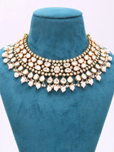 Kundan Pearl Drop Bridal Necklace and Earrings Set