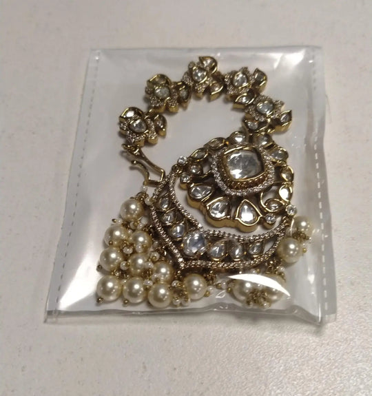 Antique Brass Floral Maang Tikka