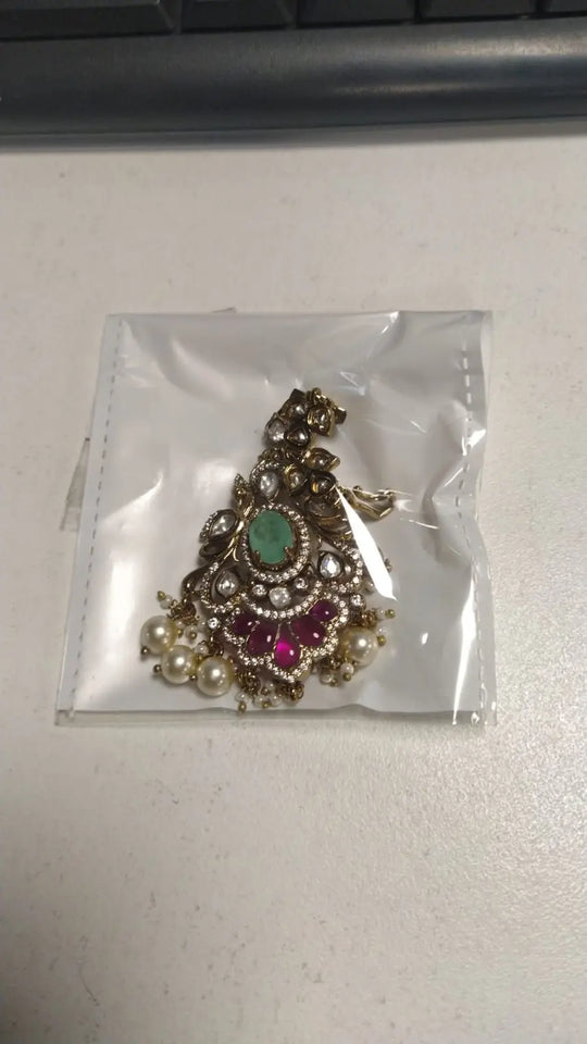 Antique Brass Maang Tikka