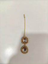 Meenakari Brass Necklace Set with Maang Tikka