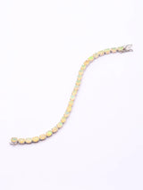 Natural Opal Sterling Silver Tennis Bracelet