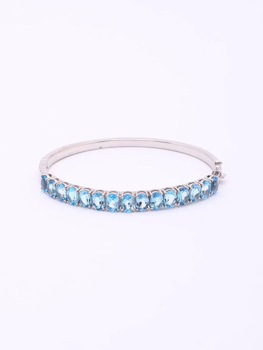 Swiss Blue Topaz Sterling Silver Bracelet