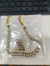 Antique Brass Necklace Set with Traditional Motifs