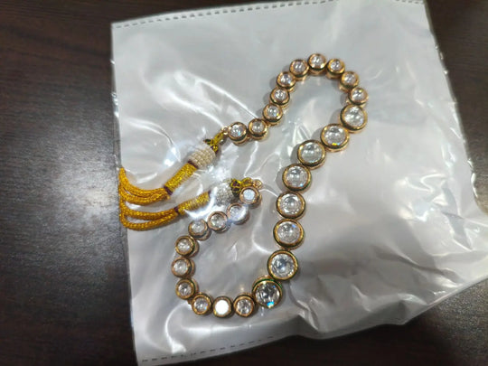 Antique Brass Necklace Set with Traditional Finish