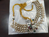 Brass Necklace Set with Traditional Meenakari Finish