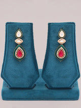 Polki Brass Necklace and Earrings Set