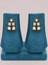 Polki and Green Meenakari Necklace and Earrings Set