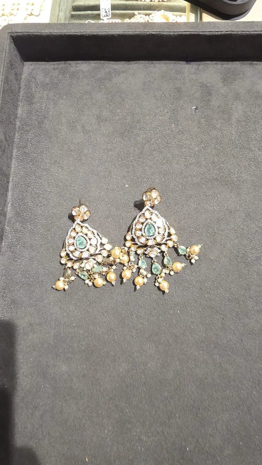 Antique Brass Jhumka Earrings with Filigree Detailing