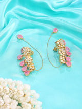 Floral Stone Studded Sterling Silver Earrings