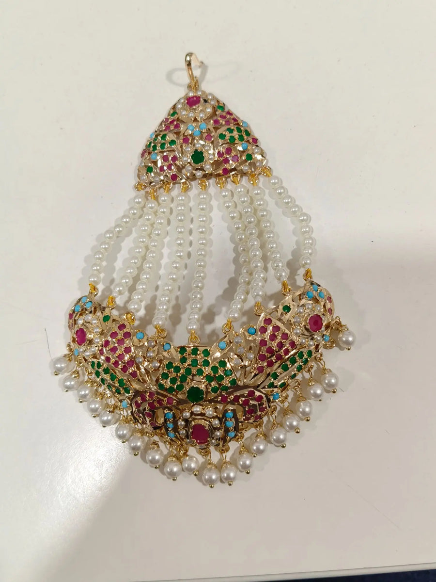 Antique Brass Passa Headpiece with Filigree Detailing