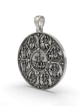 Navagraha Antique Sterling Silver Pendant