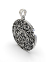Navagraha Antique Sterling Silver Pendant