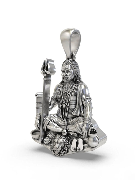 Guru Gorakhnath Devotional Sterling Silver Pendant