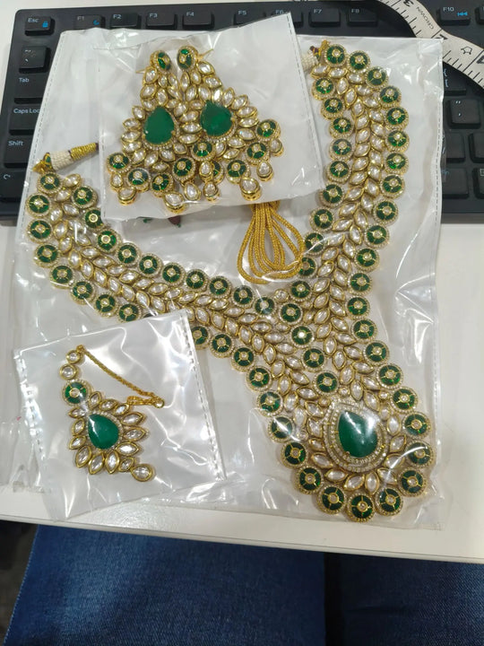 Brass Necklace Set with Traditional Indian Craftsmanship