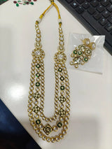 Antique Brass Necklace Set with Traditional Motifs