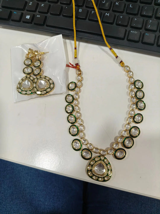 Brass Necklace Set with Traditional Indian Craftsmanship