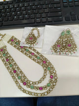 Antique Brass Temple Necklace Set