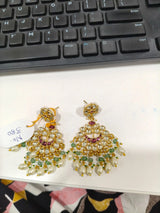 Antique Brass Earrings with Traditional Craft Finish
