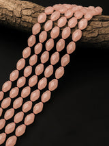 Faceted Rose Quartz Straight Drilled Drop Necklace Beads