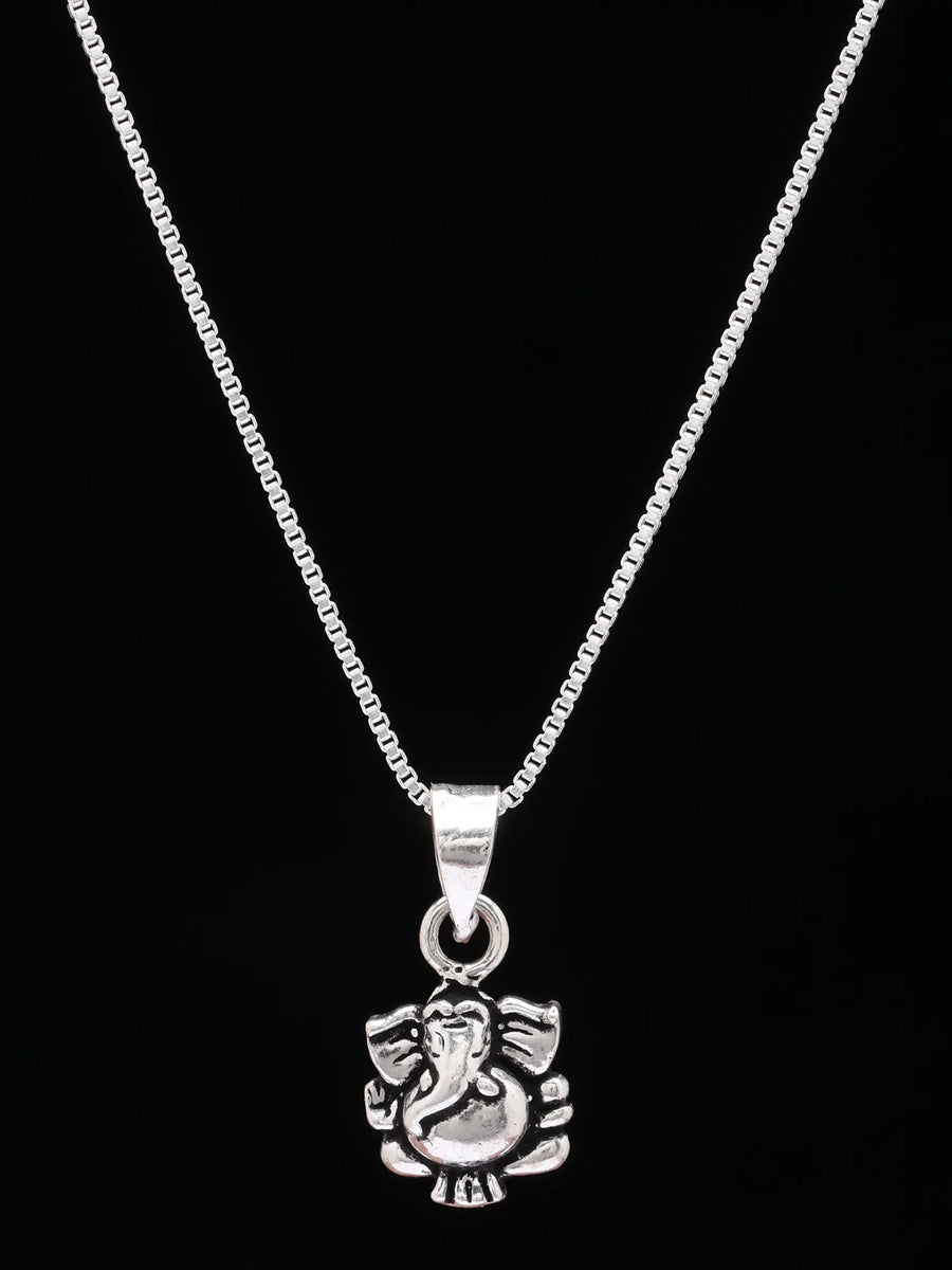 Lord Ganesha Sterling Silver Pendant