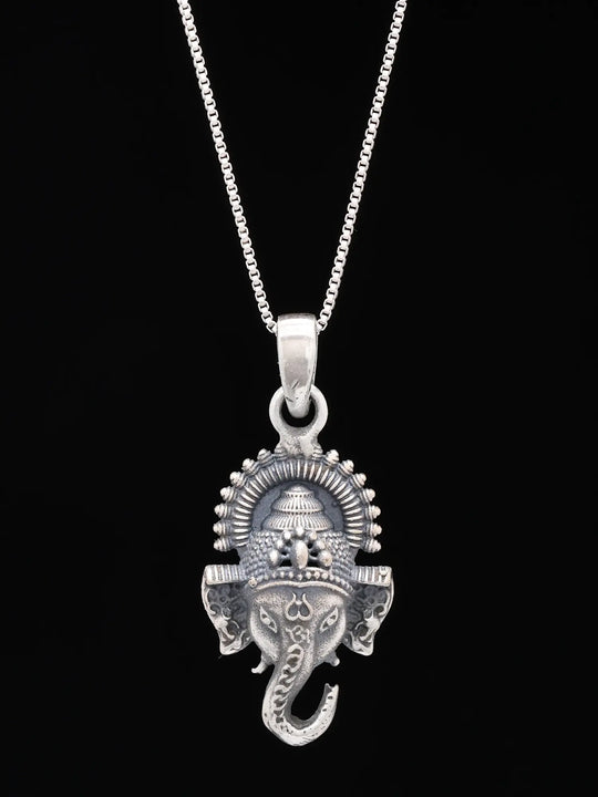Lord Ganesha Sterling Silver Pendant