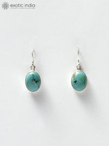 Tibetan Turquoise Sterling Silver Earrings