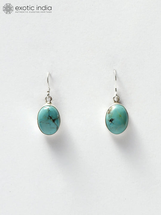 Tibetan Turquoise Sterling Silver Earrings