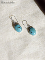 Tibetan Turquoise Sterling Silver Earrings