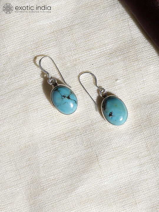 Tibetan Turquoise Sterling Silver Earrings