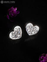 Heart-Shaped Sterling Silver Pendant with Cubic Zirconia
