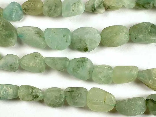 Raw Green Fluorite Nugget Necklace in Unpolished Stone
