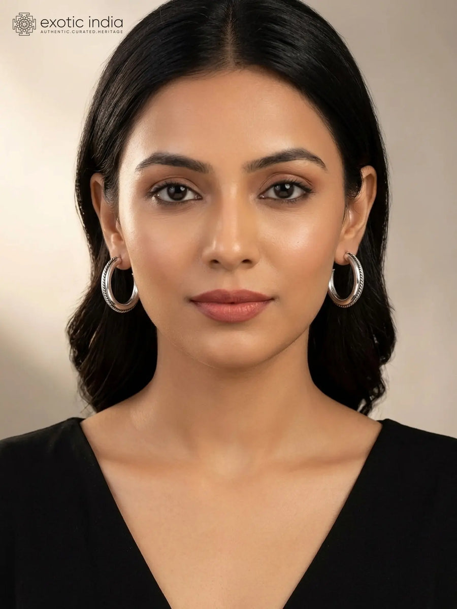 Sterling Silver Semi Hoop Earrings