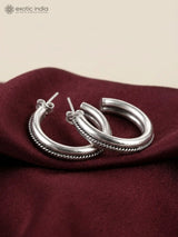 Sterling Silver Semi Hoop Earrings
