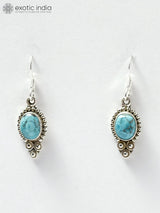 Tibetan Turquoise Sterling Silver Drop Earrings