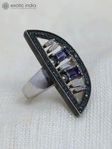 Iolite Gemstone Sterling Silver Ring