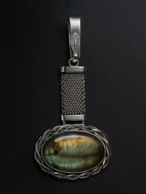 Labradorite Oval Cut Sterling Silver Waist Key Chain