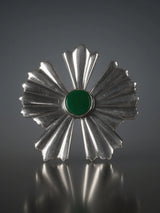 Green Onyx Chakra Sterling Silver Pendant