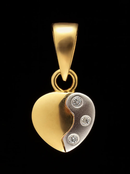 Diamond Heart 18K Gold Pendant