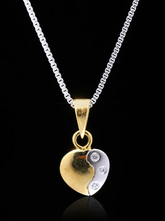 Diamond Heart 18K Gold Pendant