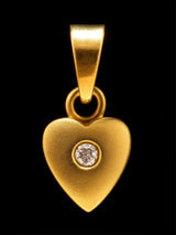 Diamond Set 18K Gold Heart Pendant for Valentine