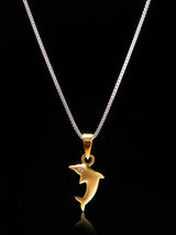Dolphin Diamond Eye 18K Gold Pendant