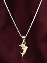 Dolphin Diamond Eye 18K Gold Pendant