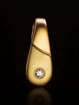 Diamond Solitaire 18K Gold Pendant