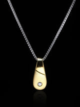 Diamond Solitaire 18K Gold Pendant