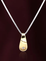 Diamond Solitaire 18K Gold Pendant