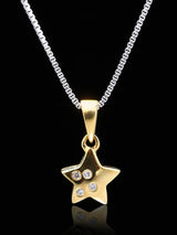 Star-Shaped Diamond Pendant in 18K Gold