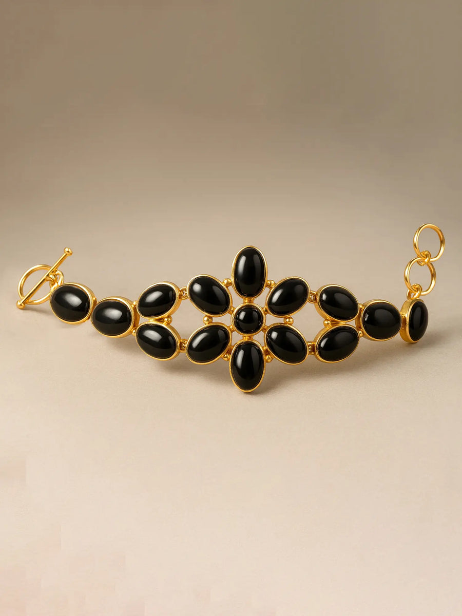 Black Onyx Sterling Silver Bracelet
